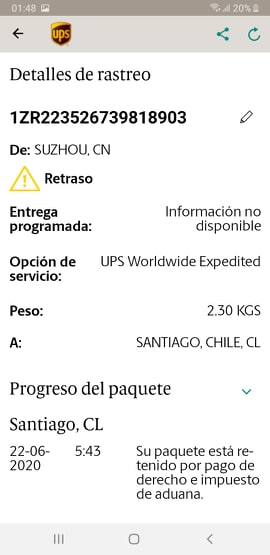 Ups Chile - Demora en Gestión Aduanera