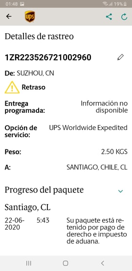 Ups Chile - Demora en Gestión Aduanera