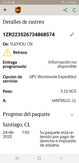 Ups Chile - Demora en Gestión Aduanera