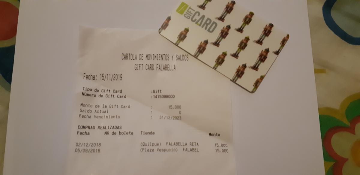 Falabella Gift Card Ocupada En Otra Region Reclamos Cl