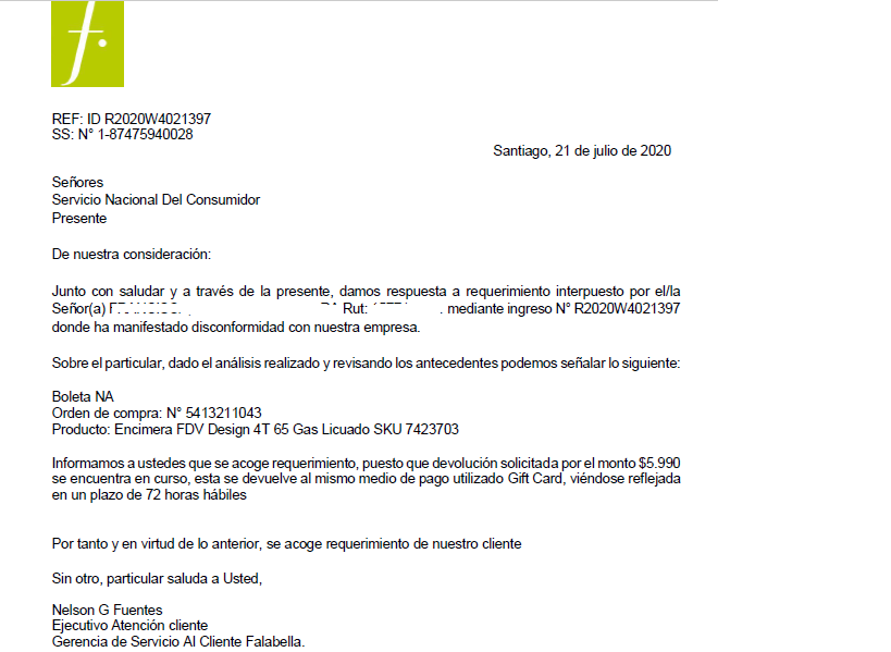 Falabella - Cobro Indebido | RECLAMOS.CL