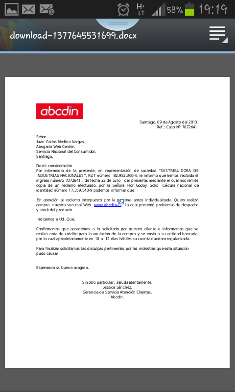 Abcdin - Devolcion Dinero  Reclamos.cl