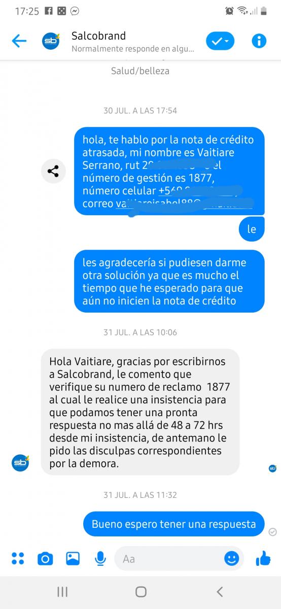 salcobrand - no me han devuelto mi dinero