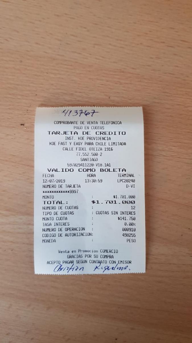 Koe corporation chile - carta de retracto  RECLAMOS.CL