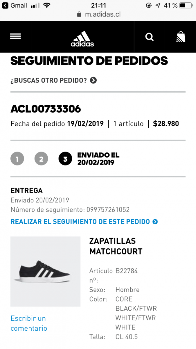 seguimiento zapatillas