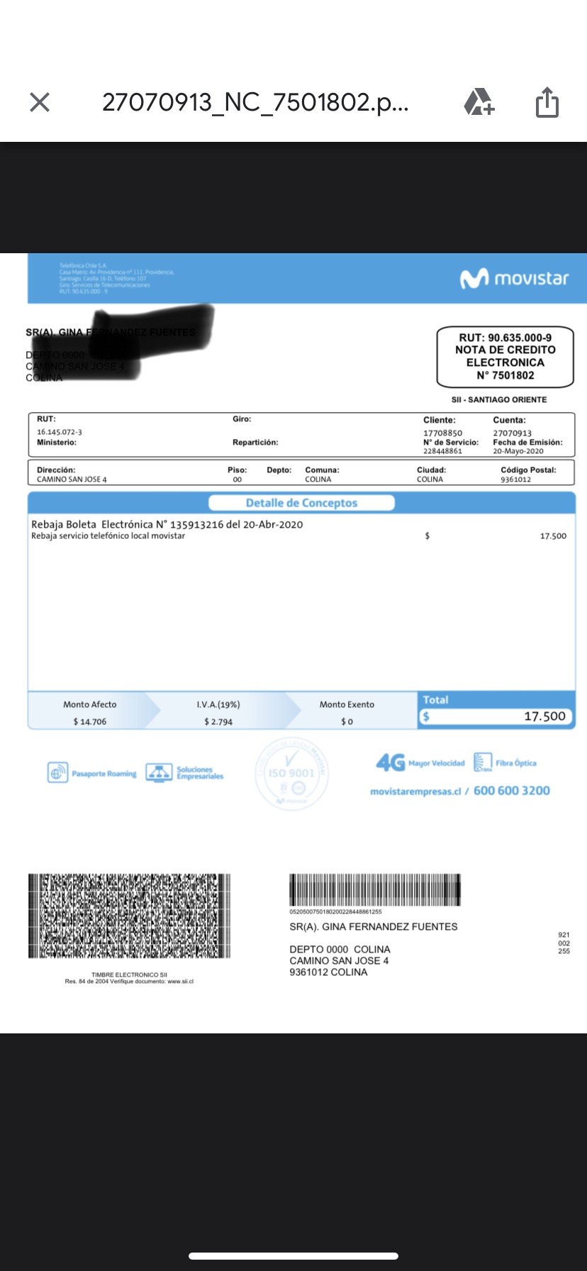Movistar Hogar - Sin servicio mas 7 meses