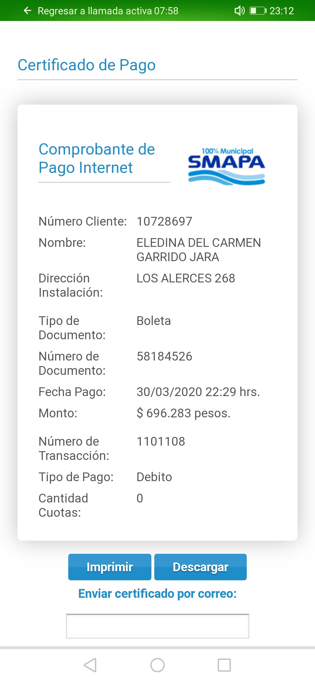 Smapa - Cobro indebido al pagar cuenta