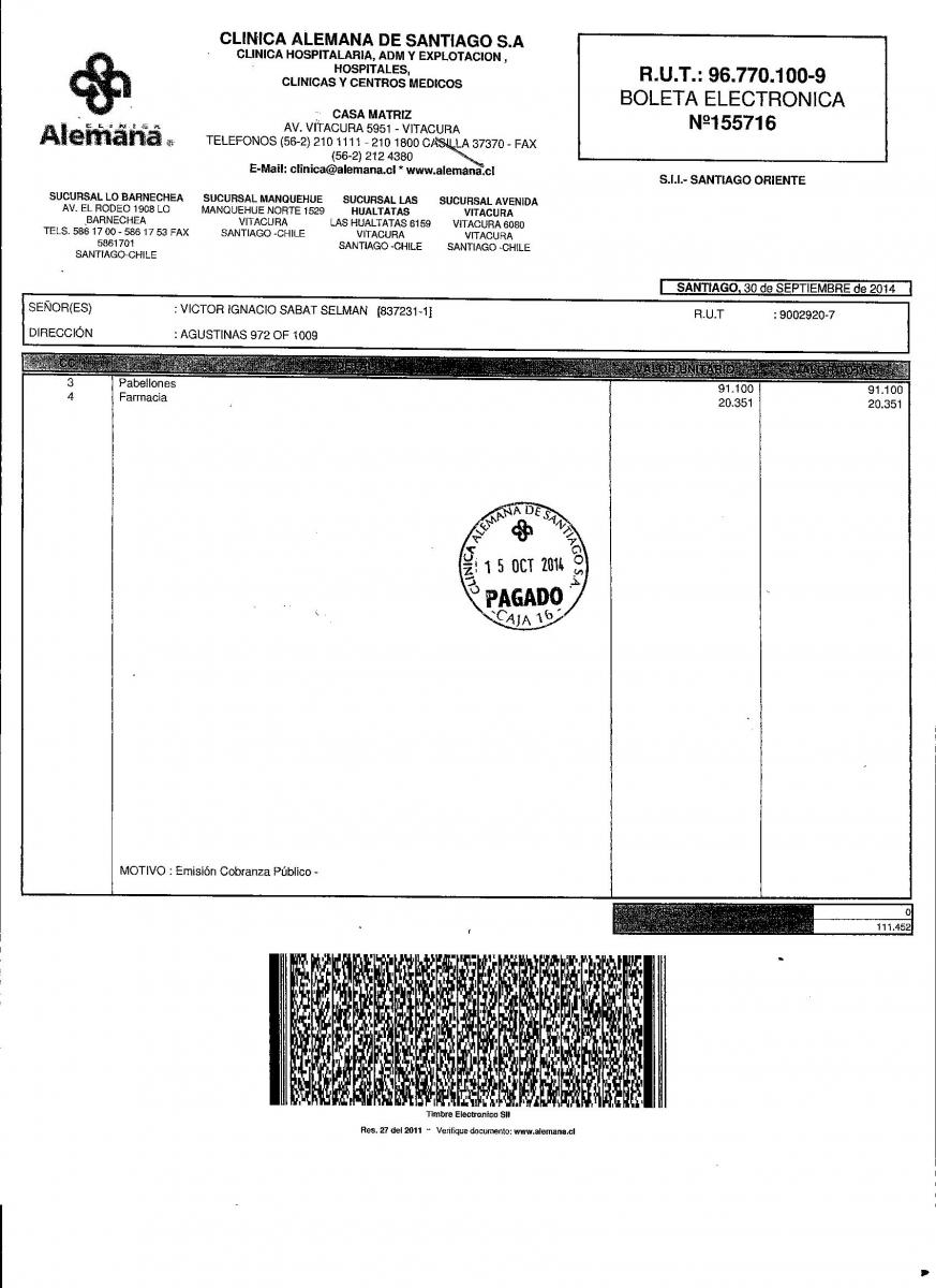 Seguros Falabella - No Reembolso Gasto Medico  Reclamos.cl