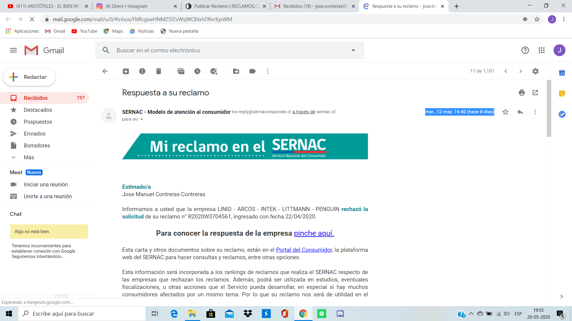 Linio Chile - No dan solución a producto con garantía