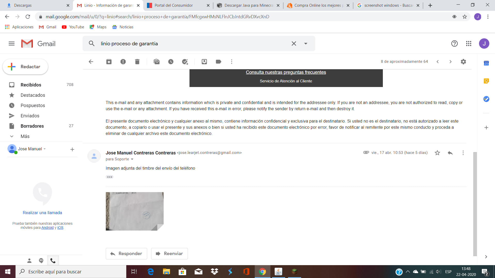Linio Chile - No dan solución a producto con garantía