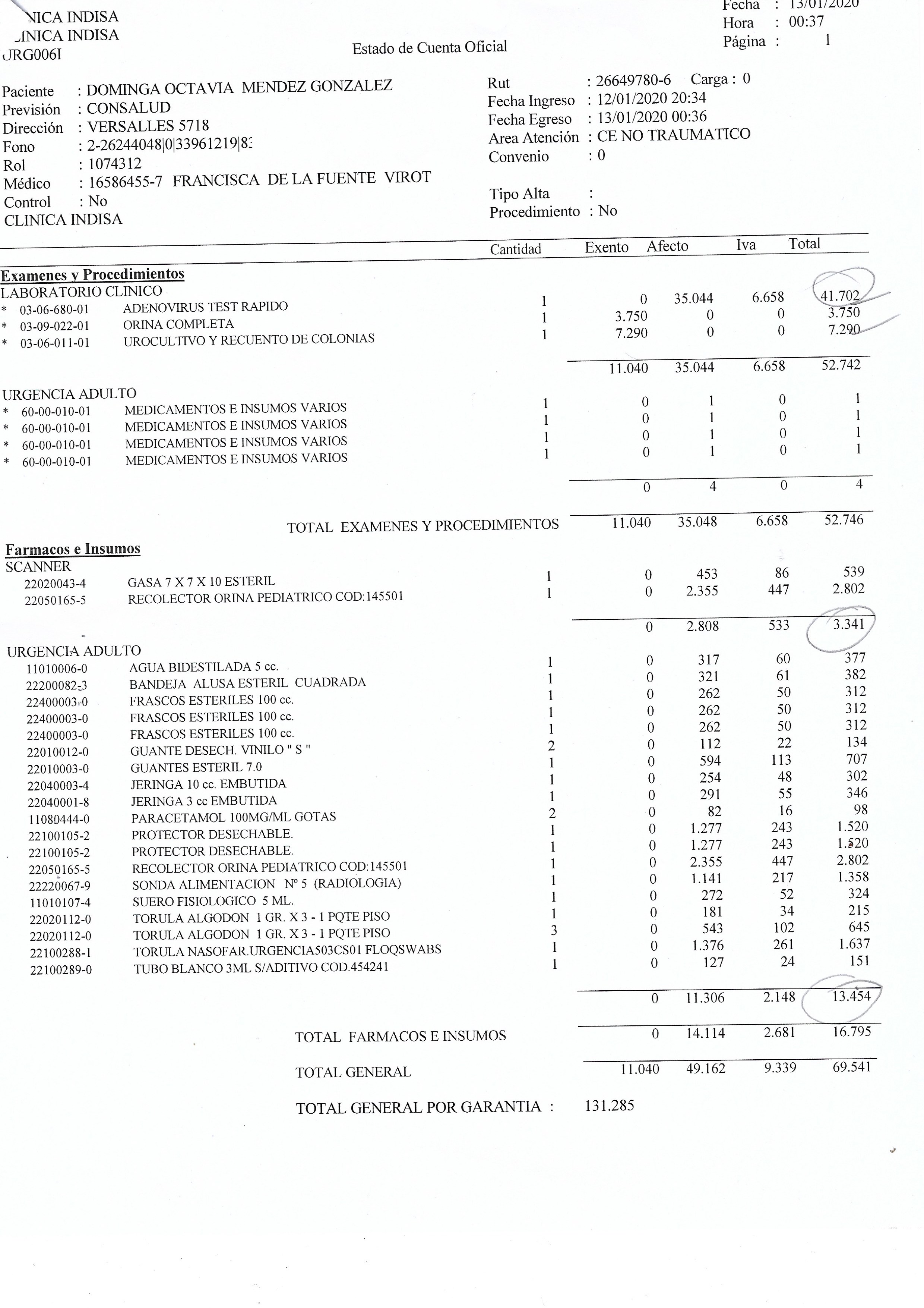 clínica indisa - atencion de servicio de urgencia pediatrico