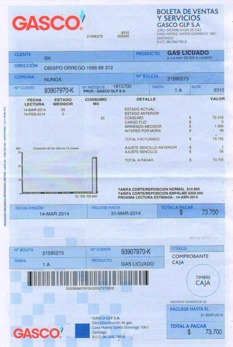 gasco - cobro excesivo manejo del medidor
