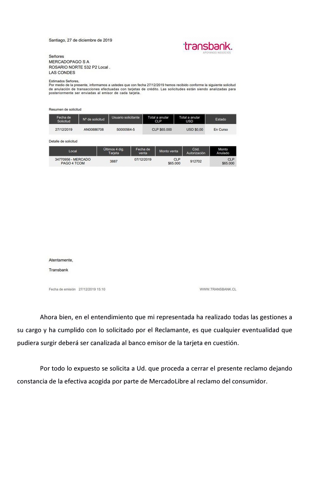 banco de chile - dinero no devuelto