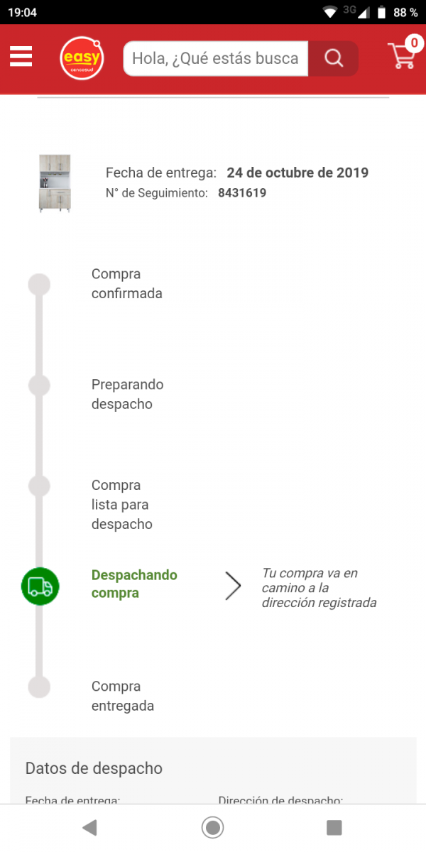 easy - incumplimiento de despacho en 2 fechas acordadas
