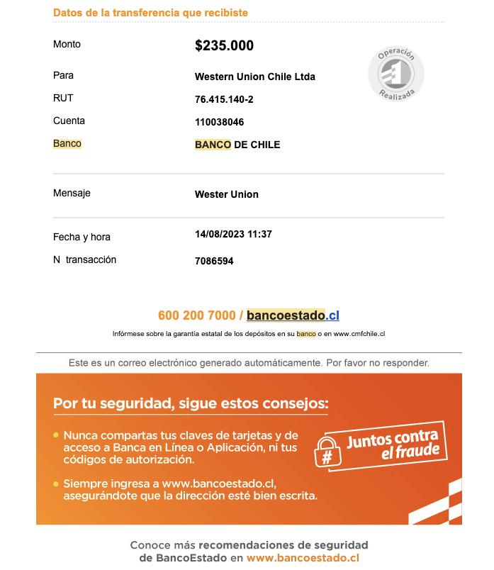 Western Union Problemas Transferencias RECLAMOS.CL