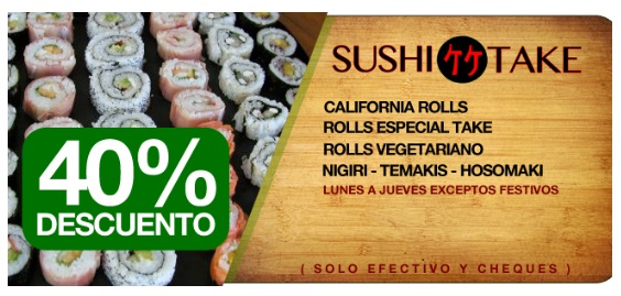 Sushi take - publicidad engañosa  RECLAMOS.CL