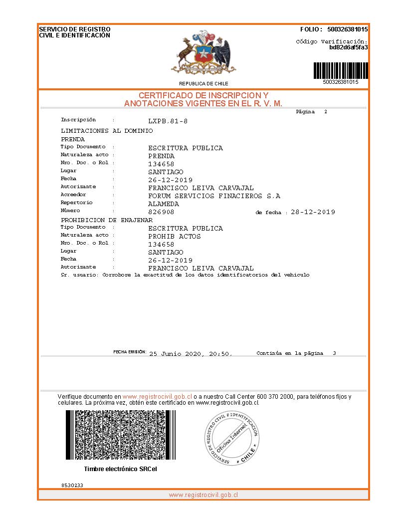 Forum Servicios Financieros - Inlcumplimiento ley Nº20. 855 93 días y sumando para alzamiento de prenda (la ley estipula maxi