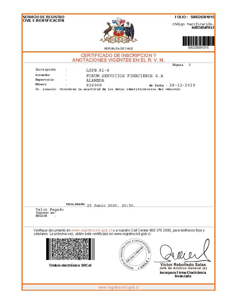Forum Servicios Financieros - Inlcumplimiento ley Nº20. 855 93 días y sumando para alzamiento de prenda (la ley estipula maxi