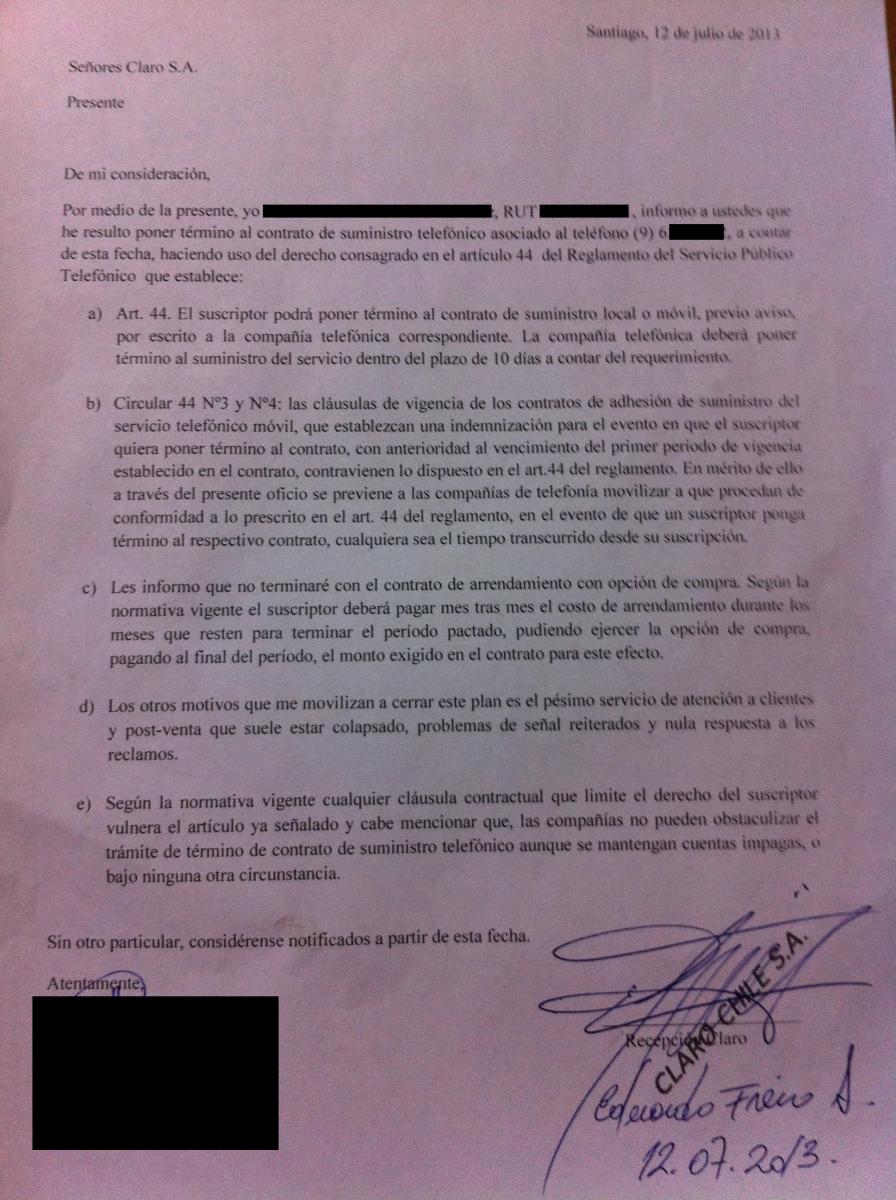 Claro No Aceptan Cierre Contrato Suministro Telefonico