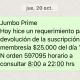 jumbo prime - no hacen devolución de membresía jumbo prime - no hacen devolución de membresía