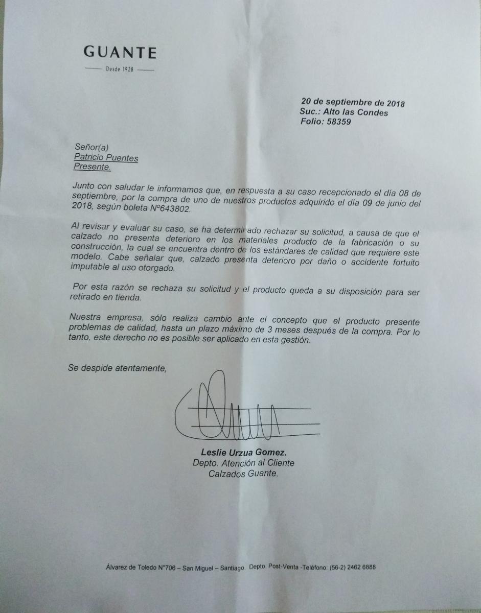 Modelo Carta De Garantia De Producto - Modelo de Informe