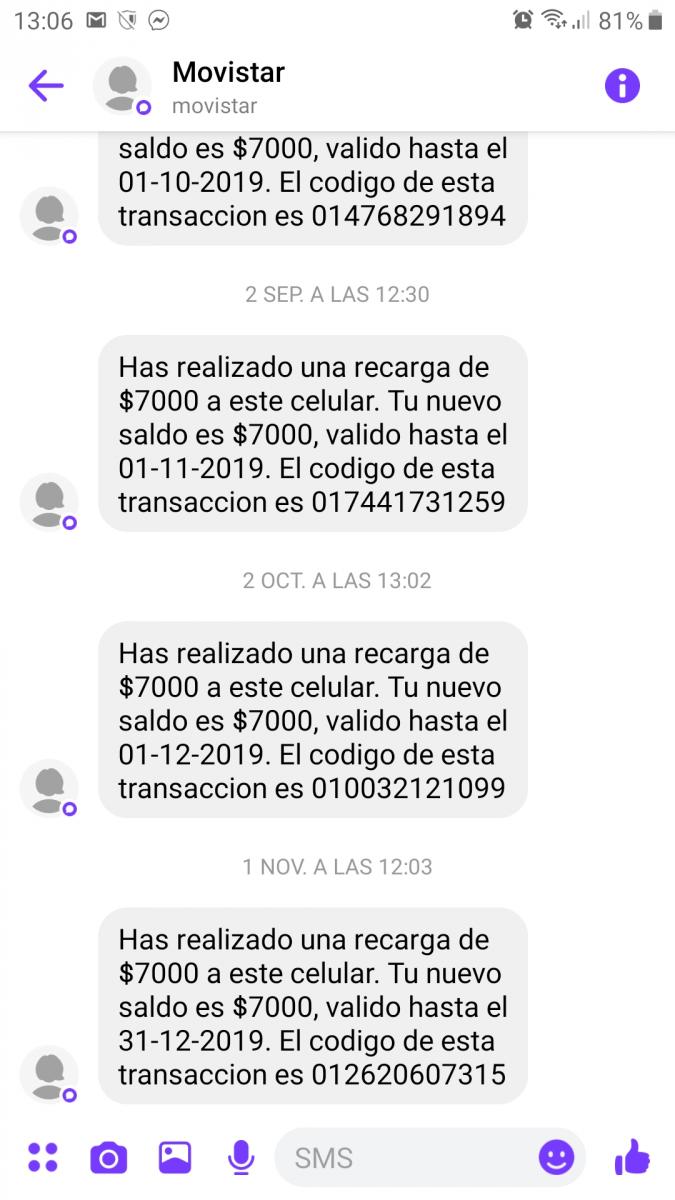 movistar - corte de preplan